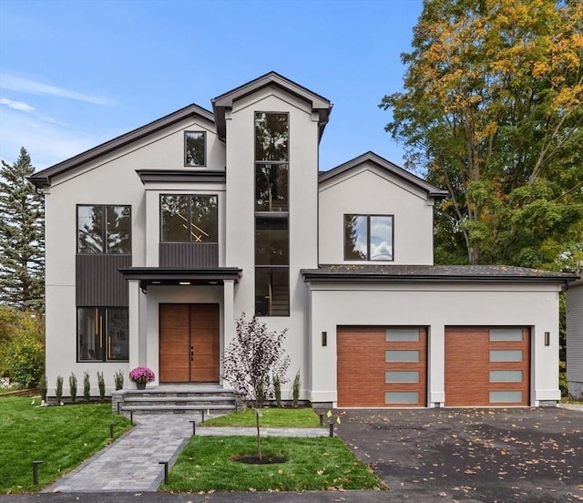 modern home with a garage