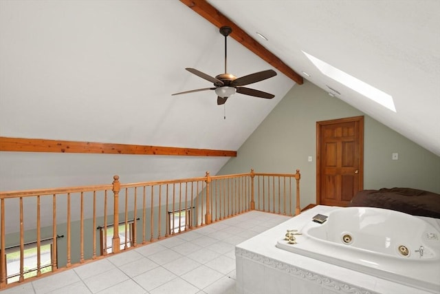 50 New Jersey Rd, Tewksbury, MA 01876 - washroom with a skylight and a ceiling fan