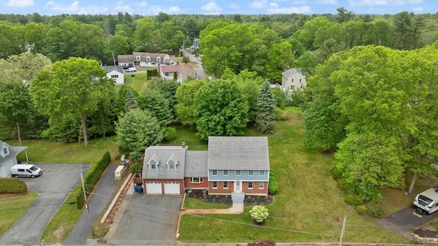 50 New Jersey Rd, Tewksbury, MA 01876 - aerial view of property and surrounding area featuring a forest