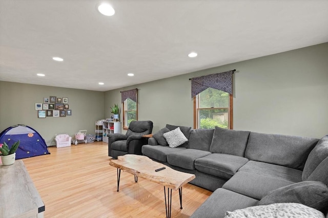 50 New Jersey Rd, Tewksbury, MA 01876 - living room featuring recessed lighting and light wood-type flooring