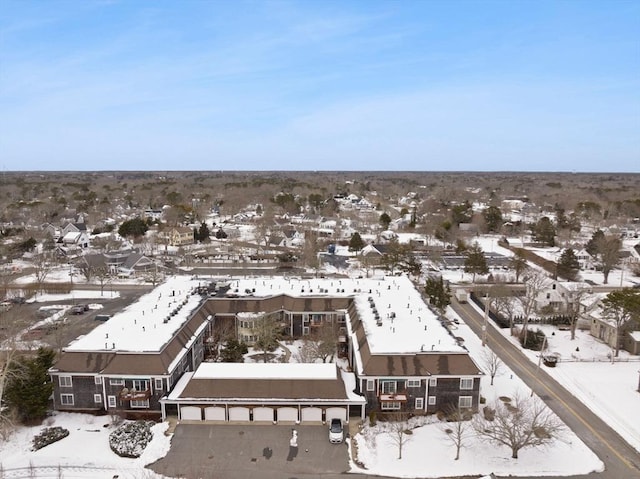 view of snowy aerial view