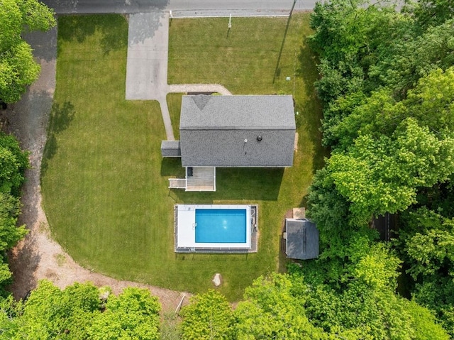 33 Beaver St, Whitman, MA 02382 - view from above of property with a pool area