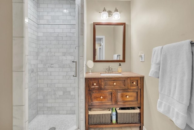 40 Pleasant St, Dover, MA 02030 - full bath with vanity and a shower stall