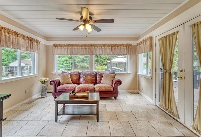 13 Tamarack Rd, Medfield, MA 02052 - sunroom / solarium featuring baseboards and tile patterned flooring