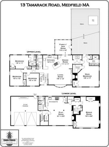 13 Tamarack Rd, Medfield, MA 02052 - view of floor plan / room layout