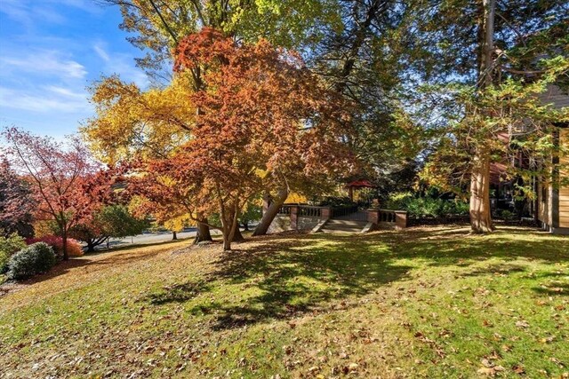 view of yard featuring a gazebo