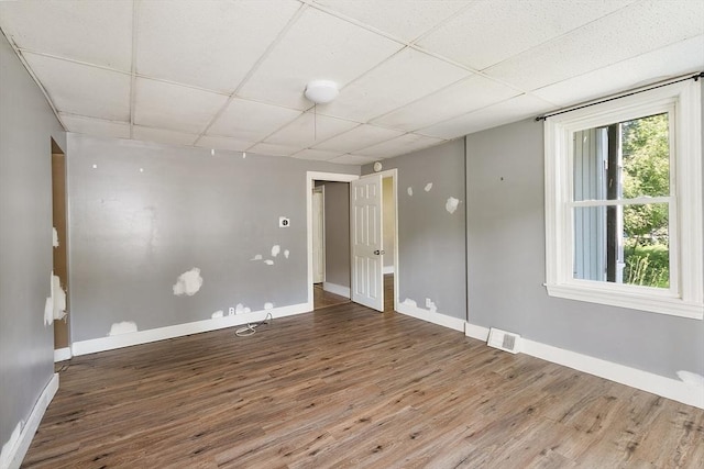 436 Maple St, Winchendon, MA 01475 - unfurnished room featuring a paneled ceiling and wood finished floors