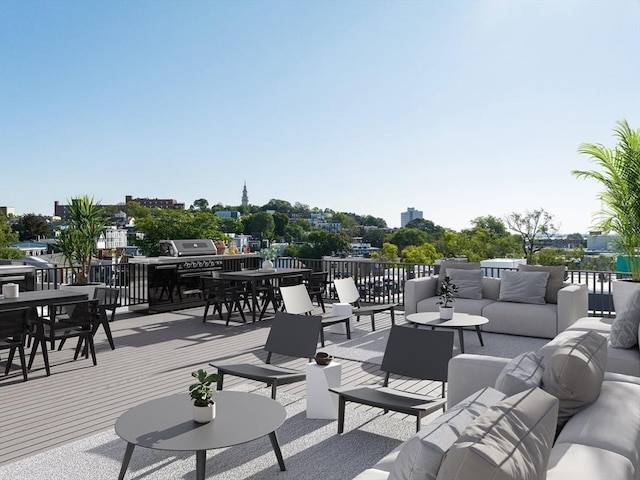 view of patio / terrace with an outdoor hangout area