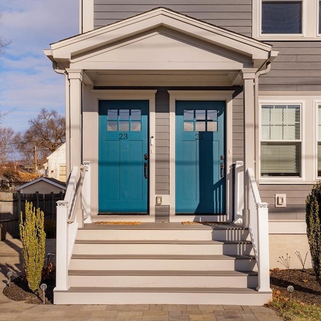 view of doorway to property