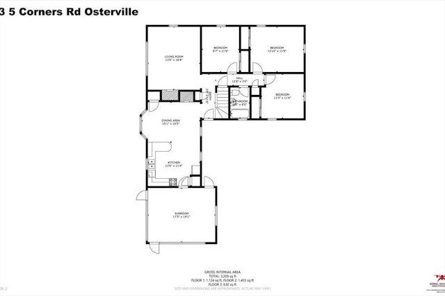 3 Five Cors, Barnstable, MA 02632 - view of home floor plan