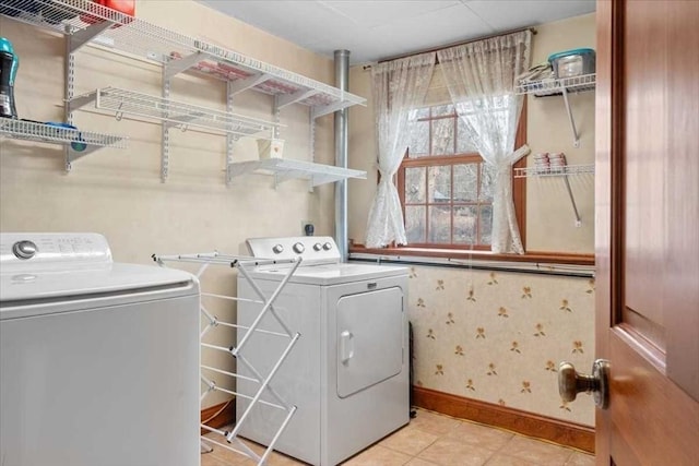 washroom featuring independent washer and dryer