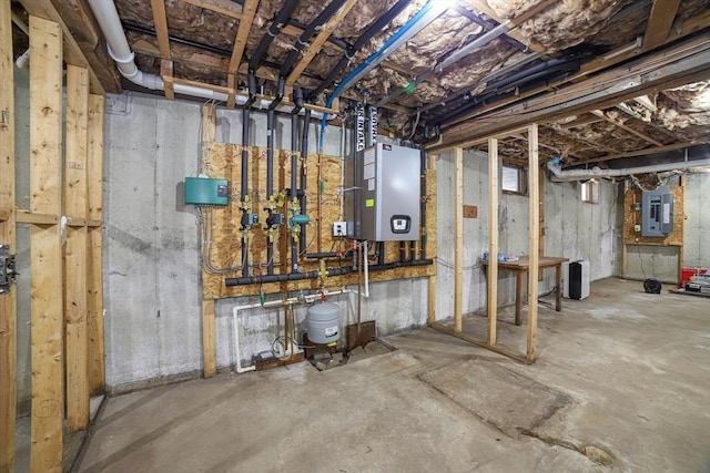 3 Woods Rd, Westminster, MA 01473 - unfinished below grade area featuring electric panel and tankless water heater
