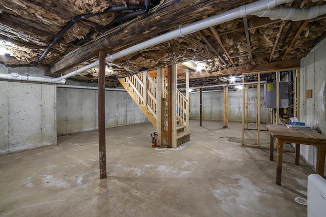 3 Woods Rd, Westminster, MA 01473 - unfinished basement featuring stairs