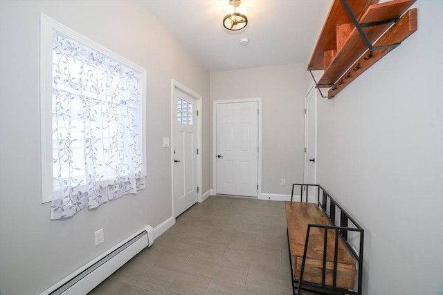 3 Woods Rd, Westminster, MA 01473 - doorway with a baseboard radiator and baseboards