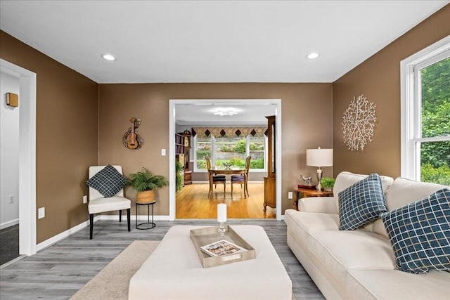 14 Vanessa Dr, Northborough, MA 01532 - living room featuring wood finished floors, plenty of natural light, and recessed lighting