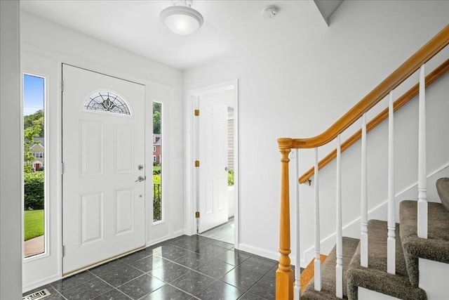 14 Vanessa Dr, Northborough, MA 01532 - foyer with granite floors, plenty of natural light, and stairs