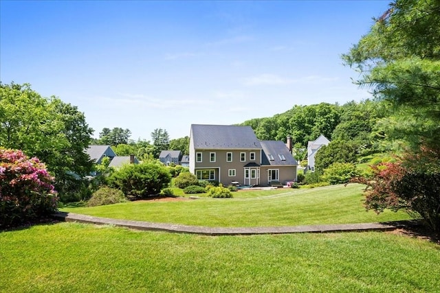 14 Vanessa Dr, Northborough, MA 01532 - rear view of property featuring a yard