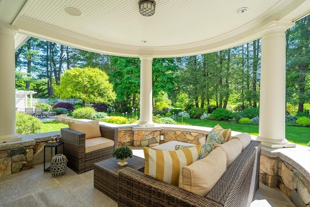 view of patio / terrace with outdoor lounge area