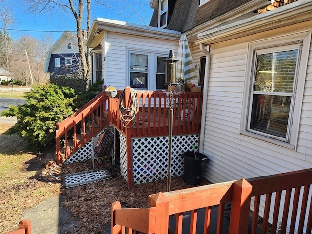 889 Amesbury Rd, Haverhill, MA 01830 - wooden terrace featuring stairs