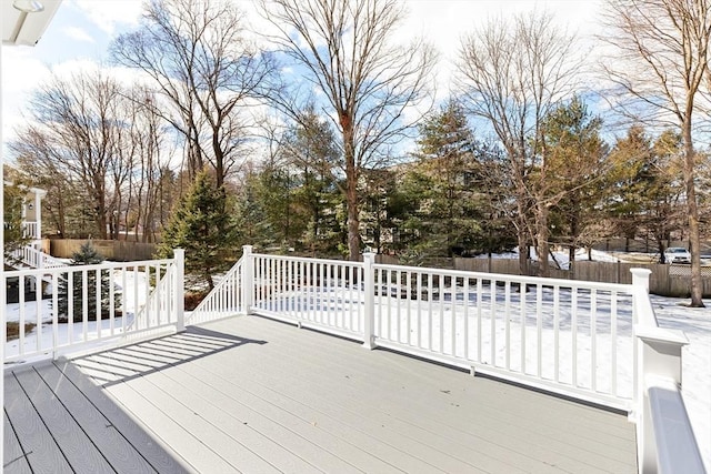 deck with fence