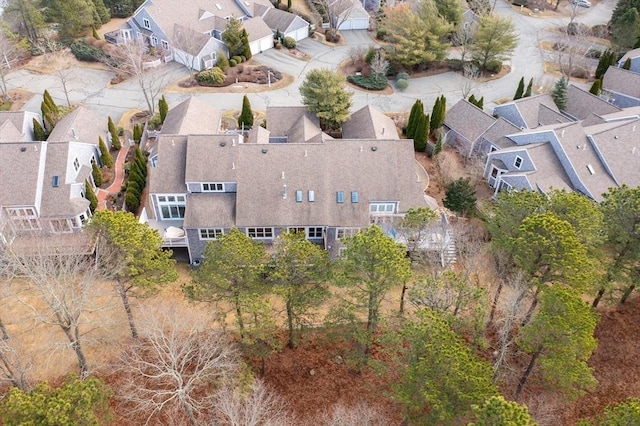 drone / aerial view with a residential view