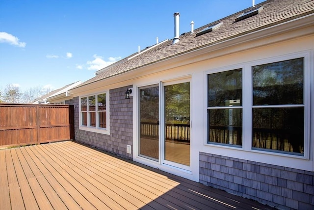 view of wooden terrace