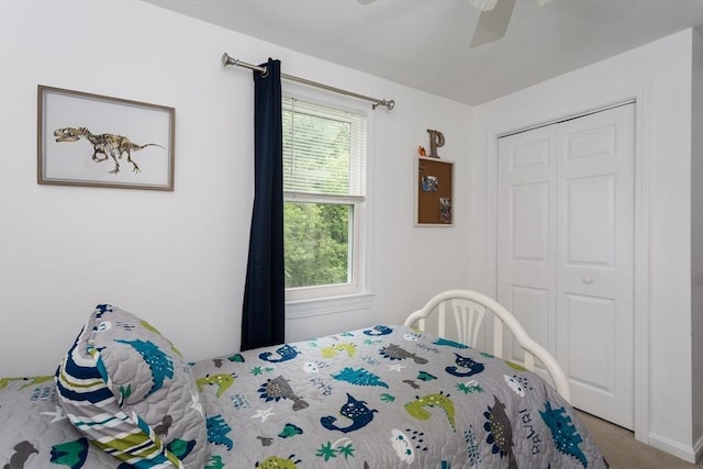 194 Crossfield Rd, Franklin, MA 02038 - bedroom with a closet, carpet flooring, and ceiling fan