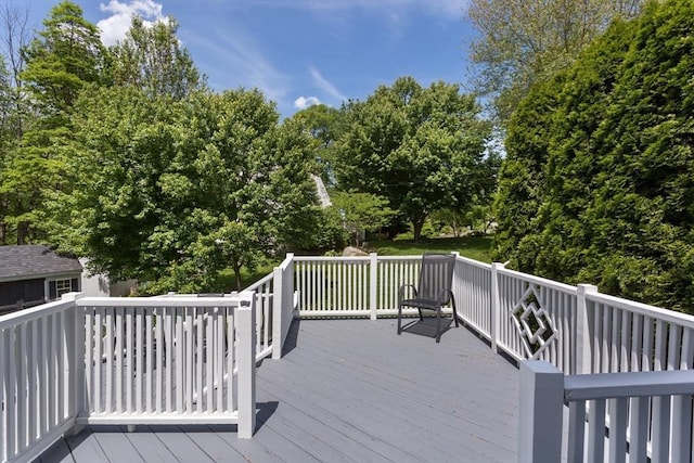 194 Crossfield Rd, Franklin, MA 02038 - wooden deck featuring view of wooded area