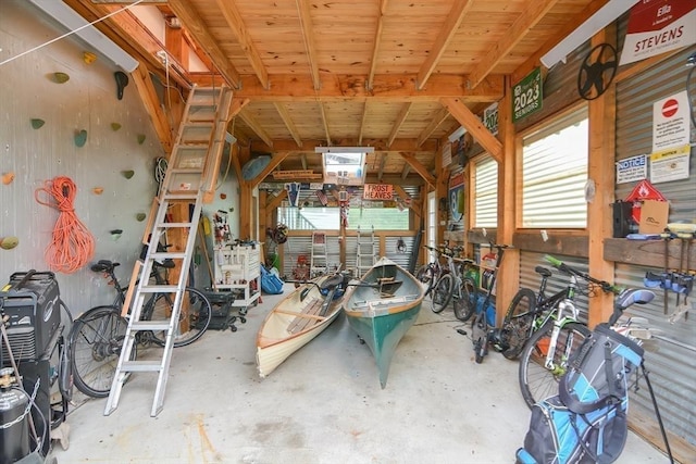 storage featuring a garage