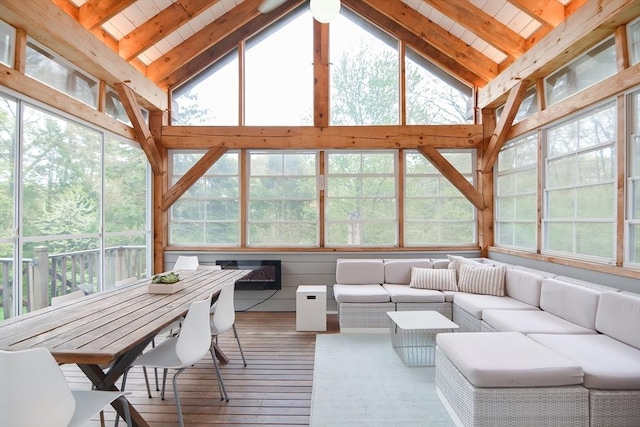 view of sunroom