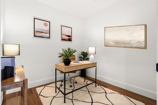 1515 Commonwealth Ave Unit 211, Boston, MA 02135 - office area with baseboards and wood finished floors