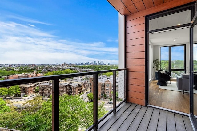 1515 Commonwealth Ave Unit 211, Boston, MA 02135 - balcony with a skyline view