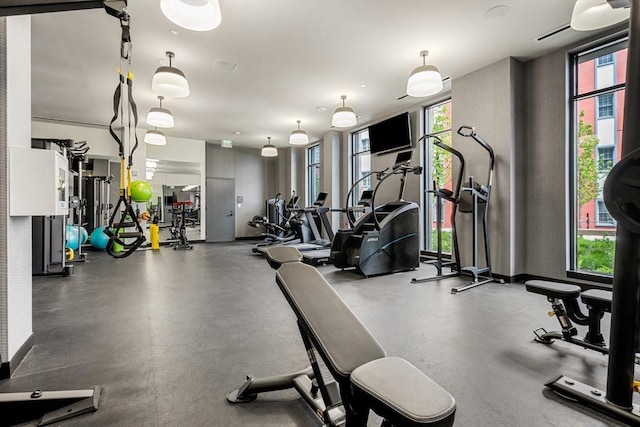 1515 Commonwealth Ave Unit 211, Boston, MA 02135 - workout area with healthy amount of natural light