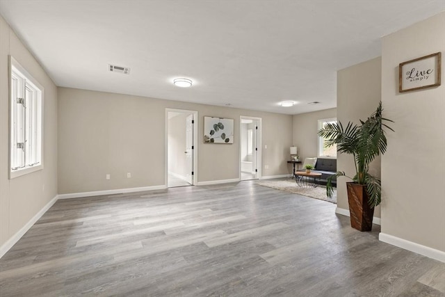 foyer with hardwood / wood-style flooring