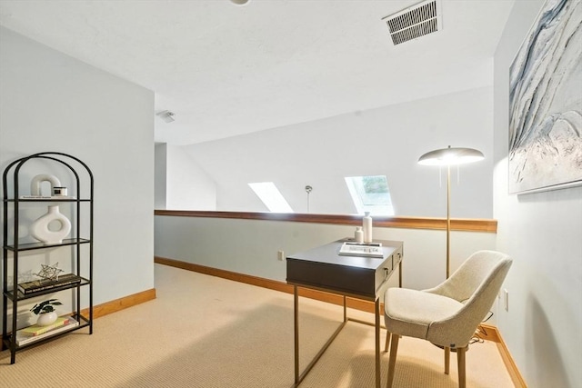 9 Buffalo Run, Southborough, MA 01772 - office featuring a skylight and carpet flooring