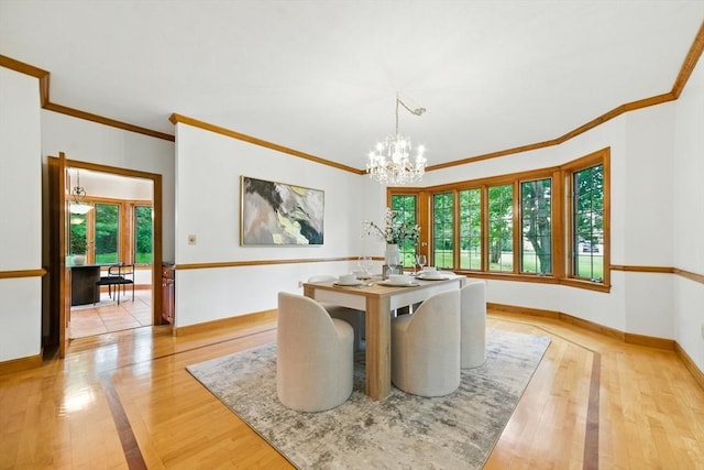9 Buffalo Run, Southborough, MA 01772 - dining room featuring a chandelier, light wood-style floors, and crown molding