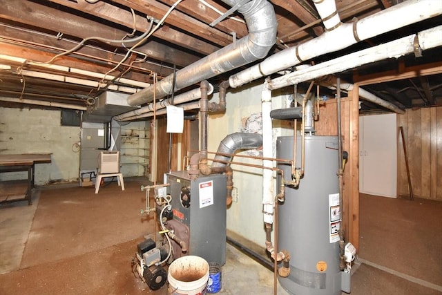 81 Osborne Ter, Springfield, MA 01104 - unfinished below grade area featuring gas water heater and a heating unit