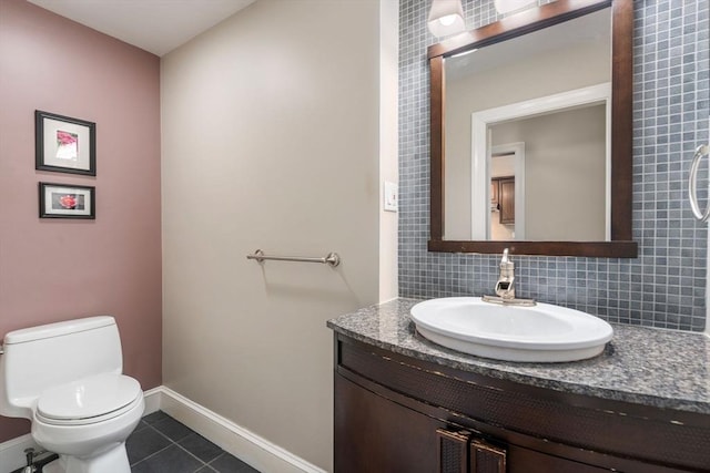 103 Randlett Park, Newton, MA 02465 - half bath with backsplash, vanity, and tile patterned floors