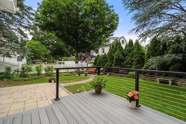 103 Randlett Park, Newton, MA 02465 - wooden deck featuring a patio area