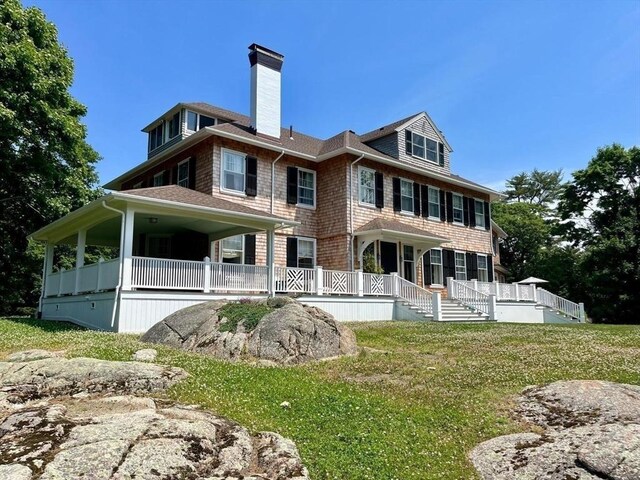 view of front of home featuring a porch