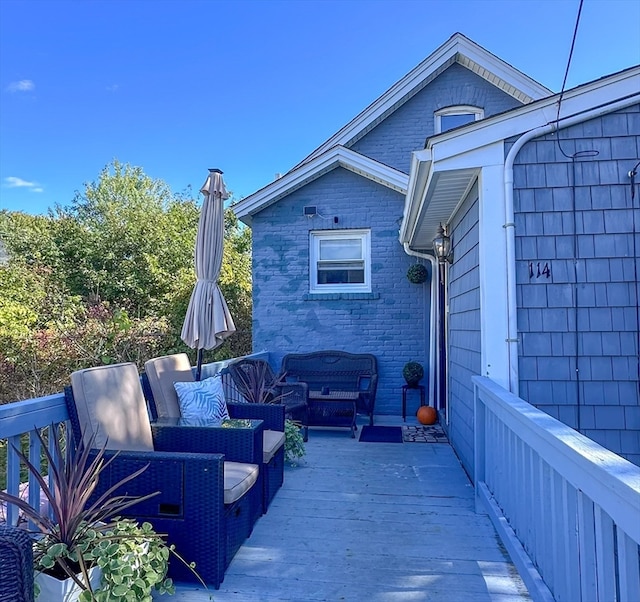 view of patio with an outdoor living space