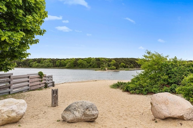 64 Bayside Dr, Falmouth, MA 02540 - water view with a heavily wooded area