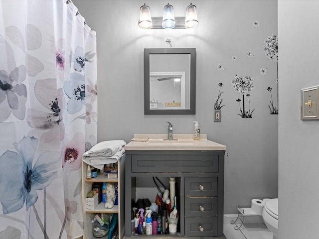 135 Border St Unit 135, Northbridge, MA 01588 - bathroom with vanity, tile patterned flooring, and a shower with curtain