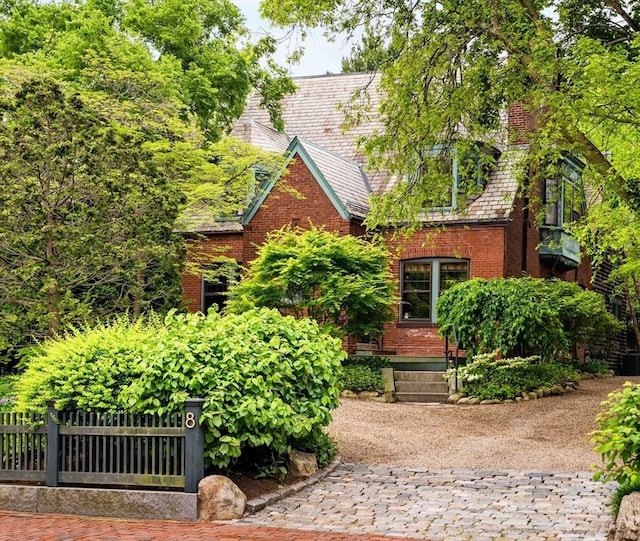 8 Ellsworth Ave, Cambridge, MA 02139 - english style home with brick siding and a chimney