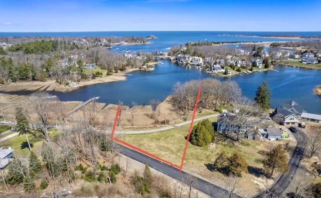 68 Black Horse Ln, Cohasset, MA 02025 - drone / aerial view with a water view