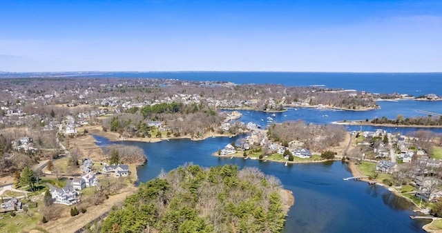 68 Black Horse Ln, Cohasset, MA 02025 - birds eye view of property featuring a water view