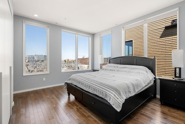 525 E 1st St Unit 5, Boston, MA 02127 - bedroom with hardwood / wood-style flooring, baseboards, and recessed lighting