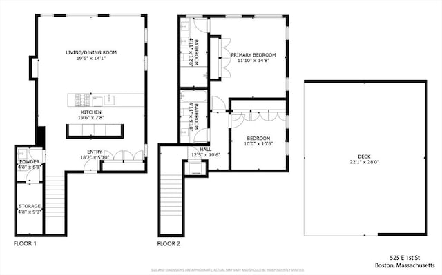525 E 1st St Unit 5, Boston, MA 02127 - home floor plan