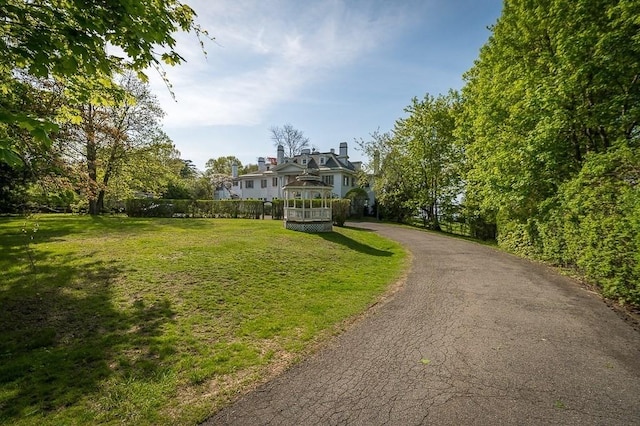 40 Prince St, Beverly, MA 01915 - view of front facade featuring a gazebo and asphalt driveway