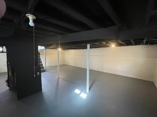 view of basement